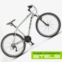 Велосипед горный Navigator-590 V 26" K010, Серый-салатовый, рама 18" (item:030 )