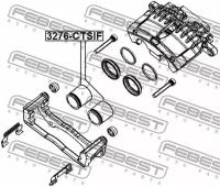 Поршень суппорта тормозного переднего FEBEST 3276CTSIF
