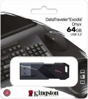 Флеш-накопитель Kingston 64GB DataTraveler Exodia Onyx DTXON/64GB USB3.2 черный (Черный)