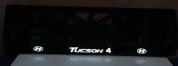 Рамка номера со светодиодной LED подсветкой с логотипом для автомобиля,Hyundai Tucson 4,тюнинг авто,рамка гос номер, 1 шт, 12 В