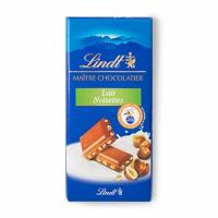 Шоколад Lindt Maitre Chocolatier молочный с фундуком 100гр (Франция)