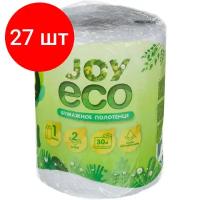 Комплект 4 упаковок, Полотенца бумажные JoyEco 2сл вторич 30м 1рул/уп