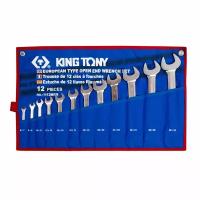 Набор рожковых ключей, 6-32 мм, чехол из теторона, 12 предметов KING TONY 1112MRN
