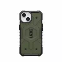 Защитный чехол с поддержкой MagSafe UAG Pathfinder Case для iPhone 15 (Серо-оливковый | Olive Drab)