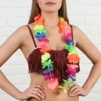 Гавайское ожерелье "Разноцветные цветы"