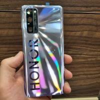 Крышка для Honor 30 Pro Plus - задняя стеклянная панель "хорошее качество" (серебристого цвета)