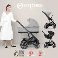 Коляска 3 в 1 Cybex Balios S Lux BLK Lava Grey с дождевиком