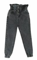 Джинсы для дев., цв.черный, размер 9-10, рост 134, ELEYSA Jeans(Турция)