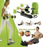 Многофункциональный тренажер для мышц рук, живота, спины и бедер TV-018/черный-зеленый