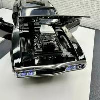Машинка металлическая Dodge Charger из фильма Форсаж, масштаб 1:24. свет и звук, открываются двери, капот и багажник