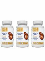 CHELATED IRON & Folic acid Железо витамины (3 банки), железо хелат и фолиевая кислота, хлорелла, витамины для женщин, беременных и кормящих