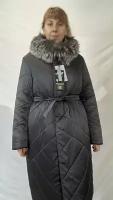 Зимнее серое пальто 56-го размера
