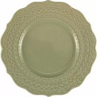 Набор из 2 пирожковых тарелок "Skalistos" круглая, 15х15х2 см, зеленый, керамика, Le CoQ, LSKA034VS001150
