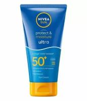 Солнцезащитный крем NIVEA SUN Protect & Moisture Ultra SPF 50+ 150 мл (из Финляндии)