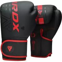 Боксерские перчатки RDX F6 12oz черный/красный матовый