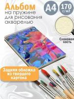 Альбом для рисования акварелью Абстракция акварель