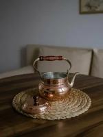Турецкий медный чайник с крышкой 1.3 литра