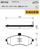 SANGSIN BRAKE GP1152 Колодки тормозные, передние HYUNDAI ELANTRA III (XD) (2000-2009)/ MATRIX (FC) (2001-2010)