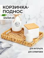 Корзинка плетеная 32х23х4 с ручками El Casa