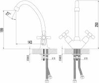 Смеситель Lemark Benefit LM2504C для кухонной мойки