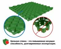 Газонная решётка 60х60 см С250 пластик цвет зелёный