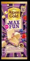 Шоколад Alpen Gold Max Fun зимний ягодный микс, белый, 150 г