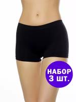 Трусы SeamlessFlex Short VB Promo x 3, 3 шт., размер 3M-46, черный