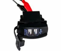 Разъем Usb в авто (врезные) 12V-24V 2USB (Квадратный) 4.2A