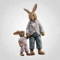 Фигура Декор Кролики "Папа с малышом"