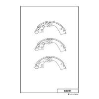 MK KASHIYAMA K1261 (44060AX025 / 44060AX025 / 44060AX026) колодки тормозные барабанные