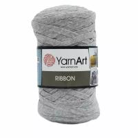 Пряжа для вязания YarnArt 'Ribbon' 250гр 125м (60% хлопок, 40% вискоза и полиэстер) (757 серый), 4 мотка