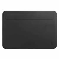 Чехол для ноутбука кожаный WiWU Skin Pro II на MacBook Pro 14.2 / Huawei MateBook X Pro / 14 (2021) - Черный