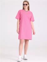 Платье - футболка женское летнее короткое оверсайз Апрель 1ЖПК3857804/1420/2542/*/*/*/*/* розовый 96-100-164