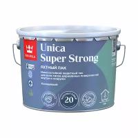 Лак уретано-алкидный Tikkurila Unica Super Strong 20, полуматовый, база EP, бесцветный, 9 л