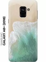 Силиконовый чехол Лазурное море и песок на Samsung Galaxy A8+ (2018) / Самсунг А8 Плюс 2018