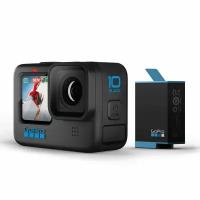 Экшн-камера GoPro HERO10 Black, 23.6МП, 5312x2988, 1720 мА·ч, черный