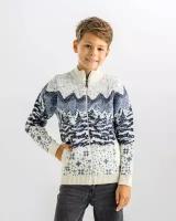 Детский свитер с елками на молнии Pulltonic