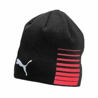 Шапка спортивная Puma LIGA Reversible Beanie 02235701 зимняя, черно-красный, двусторонняя