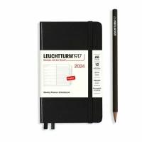 Еженедельник-блокнот Leuchtturm1917 - 2024г, A6, без расп, черный + блокнот A7