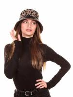 Шляпа "Level Pro" женская демисезонная с анималистическим принтом, размер 56–58