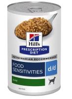Влажный корм для собак Hill's Prescription Diet d/d, с уткой, 370г