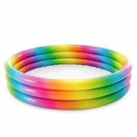 Бассейн надувной детский Rainbow Ombre Pool (Радужные переливы), от 2-х лет, 147смx33см - Intex [int58439NP]