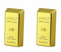 The Saem Мыло туалетное кусковое Gold Snail Bar, 100 гр, 2 шт