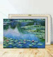 Картина для интерьера Клод Моне Кувшинки, водяные лилии 60х80