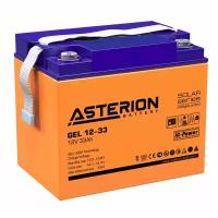 Аккумуляторная батарея Asterion GEL 12-33 NDC 12В/33Ач клемма Болт М6 (195х132х168мм(168мм) 10,6кг Срок сл.12лет