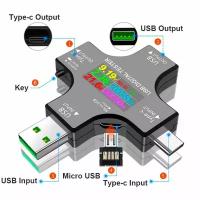 Цифровой USB-тестер, вольтметр-Амперметр с цветным TFT Type-C PD