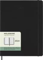 Еженедельник на 2024 год Moleskine Classic (DHB12WN4) 19х25 см черный