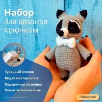 Набор для вязания игрушки енот