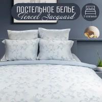 Постельное белье 2 спальное Cleo Tencel Jacquard. Простыня 230х250. Пододеяльник 180х210. Наволочки 50х70х2,70х70х2