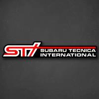 Наклейка на авто "STI - Subaru tecnica international" 24x4 см